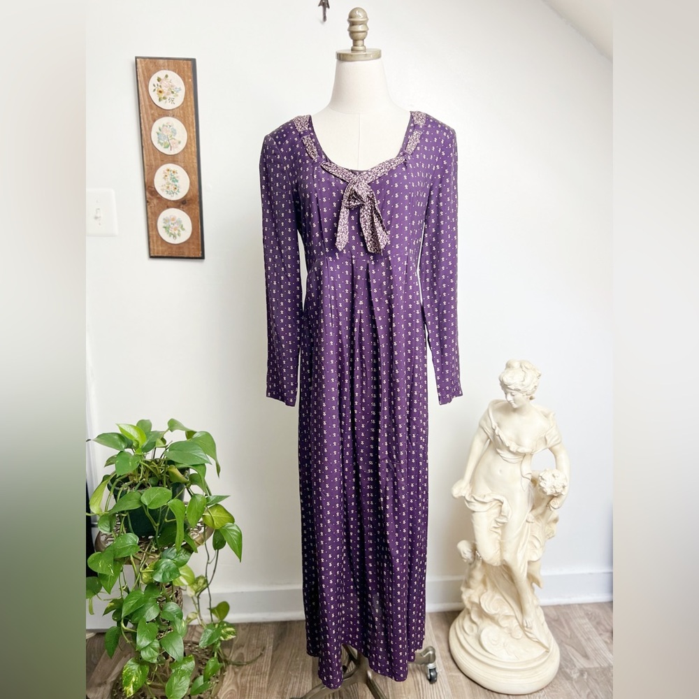 Vintage 1980s Jonathan Martin Floral Maxi Dress